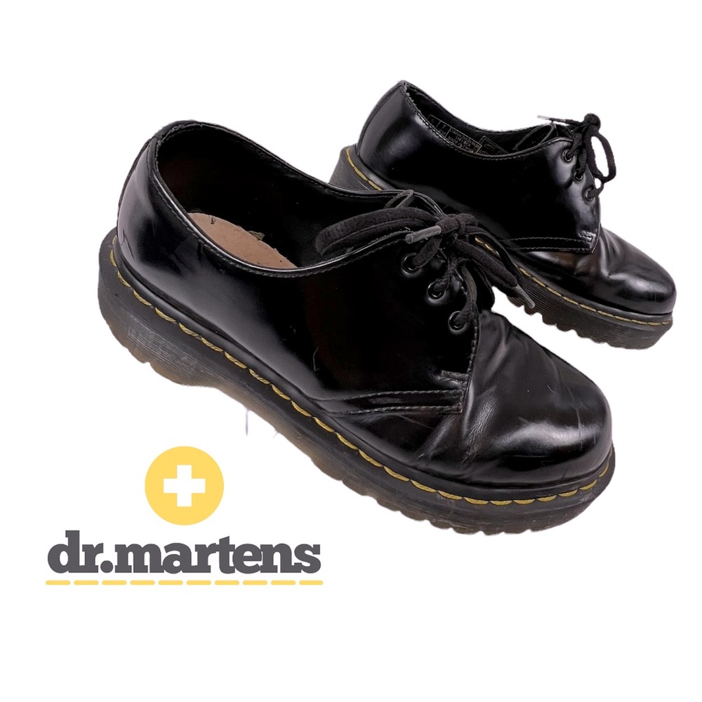 DR MARTENS VINTAGE WOMENS/MENS OXFORDS BLACK SIZE 8 WOMENS MENS 7